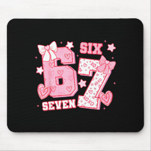 67 Meme Six Seven 6 7 Valentine Days Mouse Mat