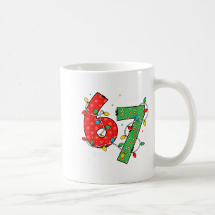 67 Meme Six Seven Brain Rot 6-7 Christmas Lights F Coffee Mug
