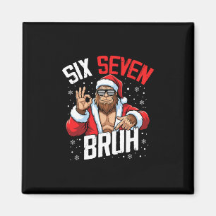 67 Meme Six Seven Bruh Bigfoot Santa 6 7 Funny Chr Magnet