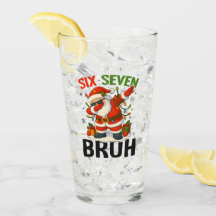 67 Meme Six Seven Bruh Funny Christmas 6 7 Glass