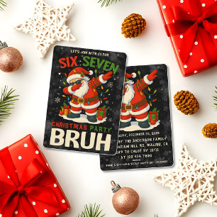 67 Meme Six Seven Bruh Funny Christmas 6 7 Invitation