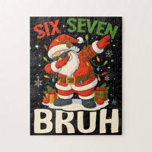 67 Meme Six Seven Bruh Funny Christmas 6 7 Jigsaw Puzzle