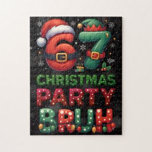67 Meme Six Seven Bruh Funny Christmas 6 7 Jigsaw Puzzle
