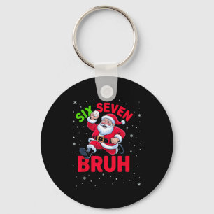 67 Meme Six Seven Bruh Santa Baseball Christmas Bo Key Ring