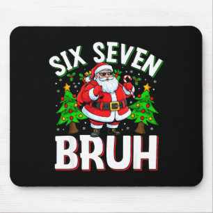 67 Meme Six Seven Bruh Santa Funny Christmas Kids Mouse Mat