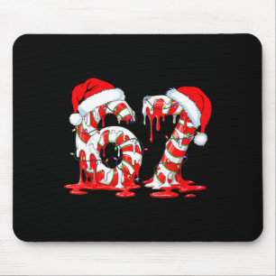 67 Meme Six Seven Candy Canes Drip Christmas Pajam Mouse Mat