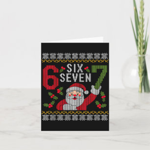 67 Meme Six Seven Christmas  Card