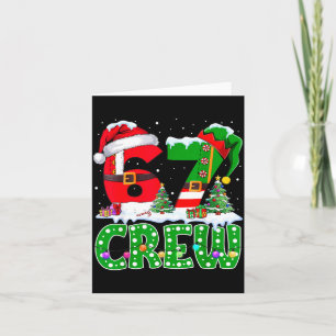 67 Meme Six Seven Christmas Crew Xmas Lights Famil Card