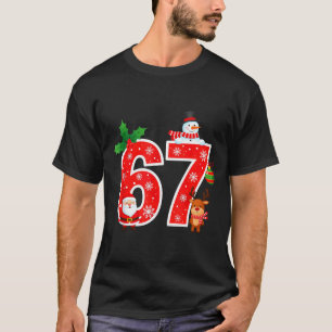 67 Meme Six Seven Christmas Pajamas For Women Men T-Shirt