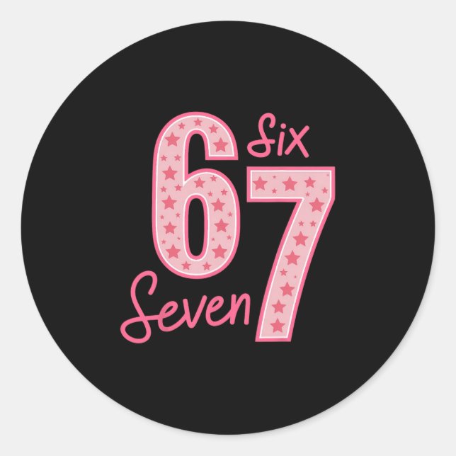 67 Meme Six Seven  Classic Round Sticker (Front)