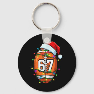 67 Meme Six Seven Football Santa Funny Christmas M Key Ring