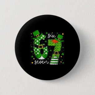 67 Meme Six Seven For Kids Boys Girls St Patricks  6 Cm Round Badge