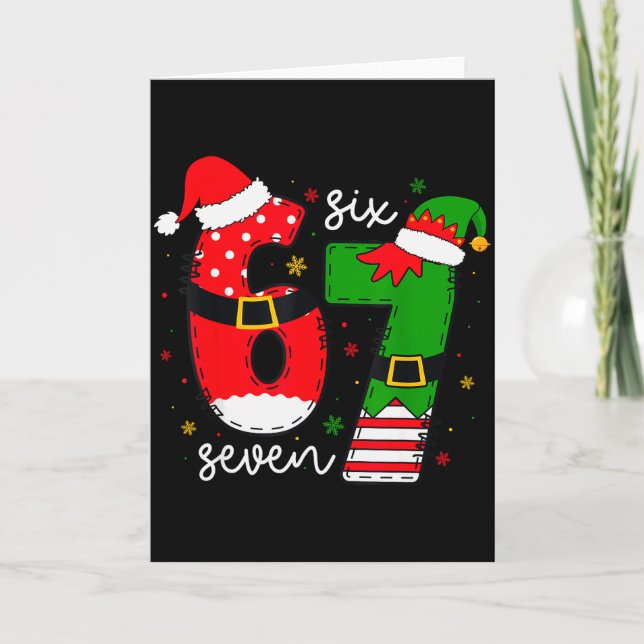 67 Meme Six Seven For Kids Women Men Boys Girls Ch Card (Front)