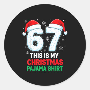 67 Meme Six Seven For Kids Women Men Boys Girls Ch Classic Round Sticker