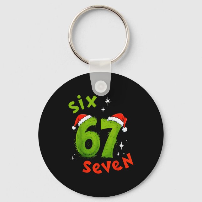 67 Meme Six Seven For Kids Women Men Boys Girls Ch Key Ring (Front)