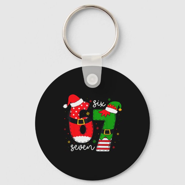67 Meme Six Seven For Kids Women Men Boys Girls Ch Key Ring (Front)