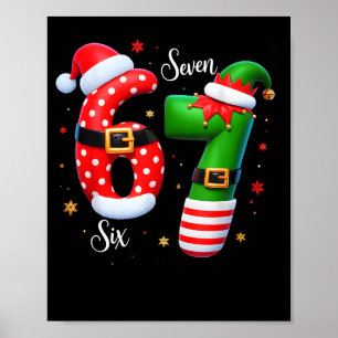 67 Meme Six Seven For Kids Women Men Boys Girls Ch Poster