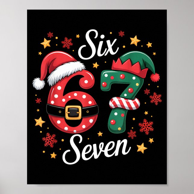 67 Meme Six Seven For Kids Women Men Boys Girls Ch Poster (Front)