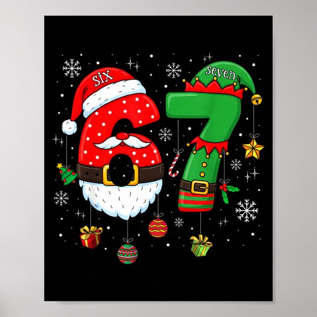 67 Meme Six Seven For Kids Women Men Boys Girls Ch Poster (Front)