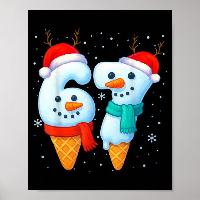 67 Meme Six Seven For Kids Women Men Boys Girls Ch Poster (Front)