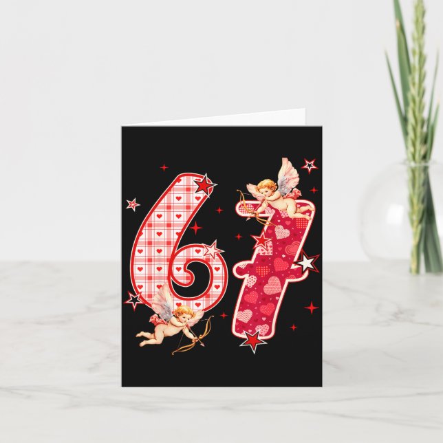 67 Meme Six Seven For Kids Women Men Boys Girls Va Card (Front)