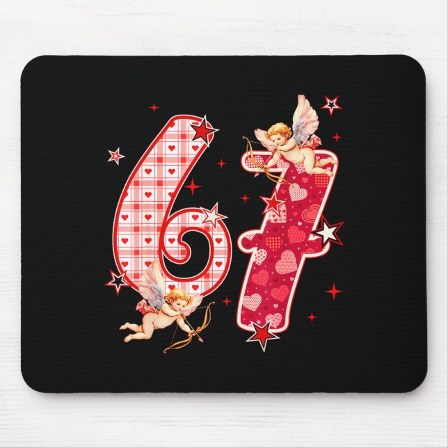 67 Meme Six Seven For Kids Women Men Boys Girls Va Mouse Mat (Front)