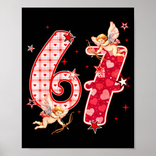 67 Meme Six Seven For Kids Women Men Boys Girls Va Poster
