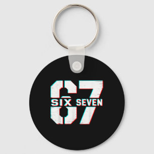 67 Meme Six Seven Funny 6 7 Gen Alpha Slang 6-7 Key Ring