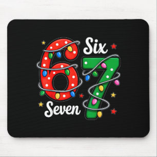 67 Meme Six Seven Funny Christmas Pajamas Boys Gir Mouse Mat