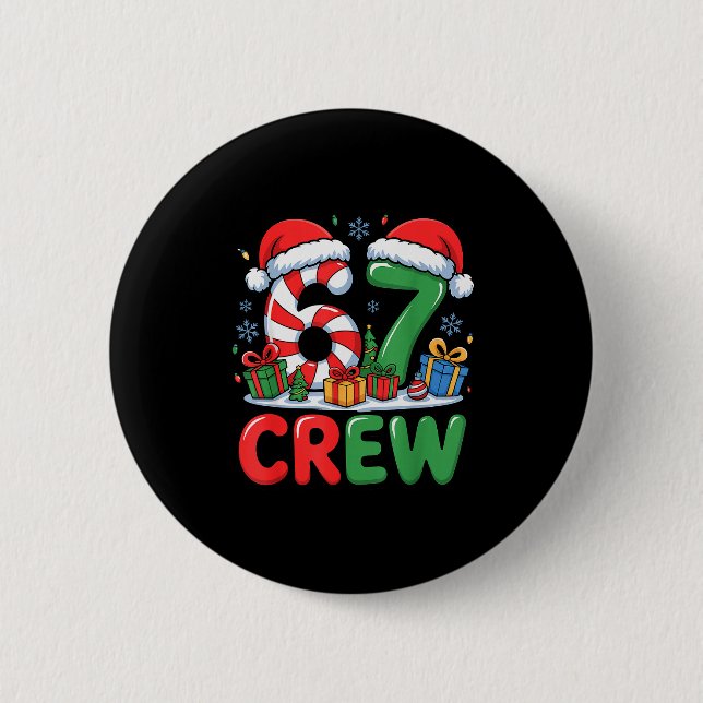 67 Meme Six Seven Funny Christmas Women Men Boys G 6 Cm Round Badge (Front)
