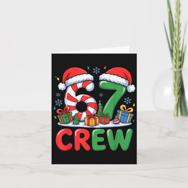 67 Meme Six Seven Funny Christmas Women Men Boys G Card (Front)