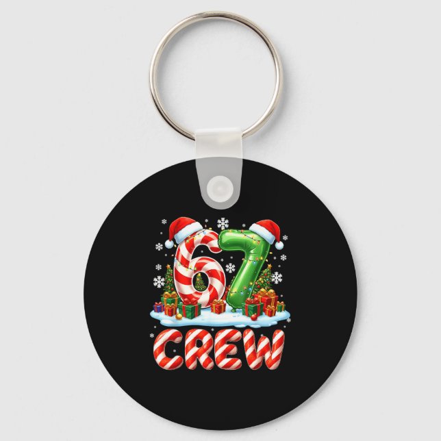 67 Meme Six Seven Funny Christmas Women Men Boys G Key Ring (Front)