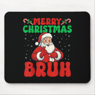 67 Meme Six Seven Funny Merry Christmas Bruh Santa Mouse Mat