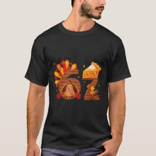 67 Meme Six Seven Funny Pumpkin Pie Turkey Thanksg T-Shirt