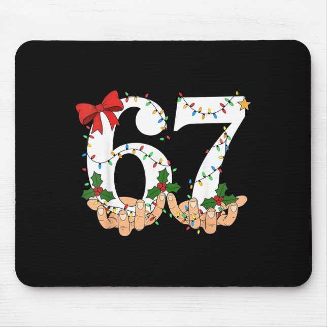 67 Meme Six Seven Kids Women Men Boys Girls Christ Mouse Mat (Front)