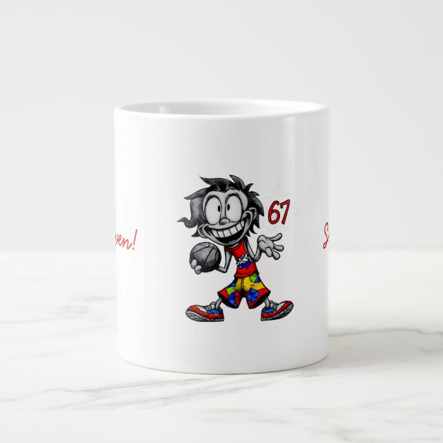 67 Meme! Six & Seven Large Coffee Mug (Front)