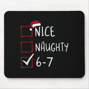 67 Meme Six Seven Men Boys Christmas 6-7 Meme Nice Mouse Mat