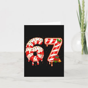 67 Meme Six Seven Merry Christmas Xmas Cream Drip Card