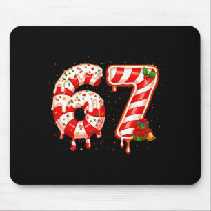 67 Meme Six Seven Merry Christmas Xmas Cream Drip Mouse Mat