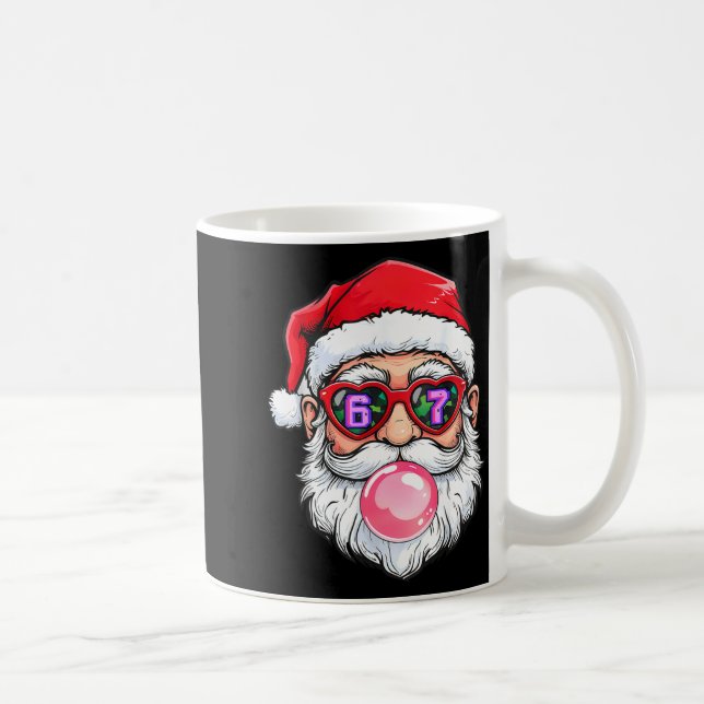 67 Meme Six Seven Number 6-7 6 7 Funny Santa Xmas  Coffee Mug (Right)