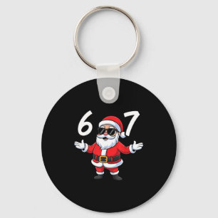 67 Meme Six Seven Number 6 7 Santa Xmas Christmas Key Ring
