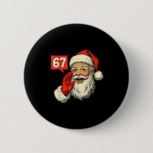 67 Meme Six Seven Santa Funny Christmas Gen Z Alph 6 Cm Round Badge