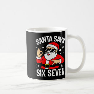 67 Meme Six Seven Santa Funny Christmas Gen Z Alph Coffee Mug