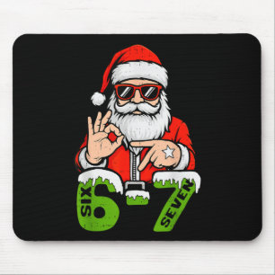 67 Meme Six Seven Santa Funny Christmas Gen Z Alph Mouse Mat