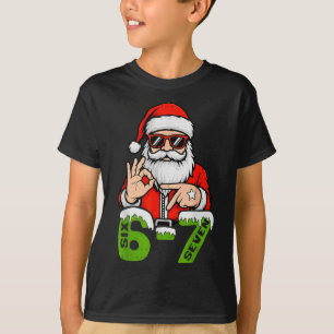 67 Meme Six Seven Santa Funny Christmas Gen Z Alph T-Shirt