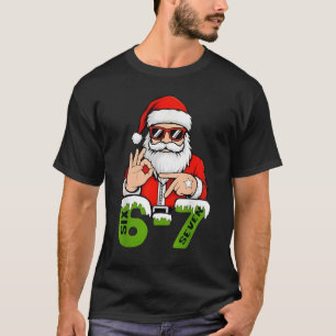 67 Meme Six Seven Santa Funny Christmas Gen Z Alph T-Shirt