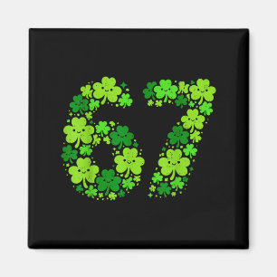 67 meme six seven shamrock st patricks day boy tee magnet