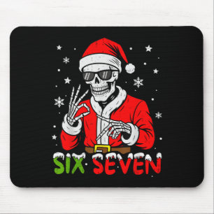 67 Meme Six Seven Skeleton Santa Funny Christmas G Mouse Mat