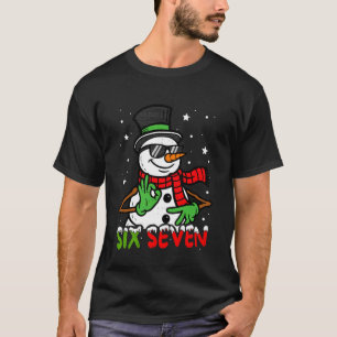 67 Meme Six Seven Snowman Funny Christmas Gen Z Al T-Shirt