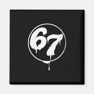 67 Meme Six Seven Urn Graffiti Style Magnet